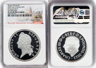 Charles III silver Proof "King George II" 5 Pounds (2 oz) 2023 PR70 Ultra Cameo NGC, Mintage: 606. British Monarchs series. First Releases. HID0980124...