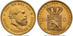 Willem III gold 10 Gulden 1889 MS64 NGC, Utrecht mint, KM106, Fr-342. Last year of type. HID09801242017 © 2023 Heritage Auctions | All Rights Reserved...