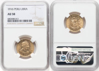 Republic gold Libra 1916 AU58 NGC, Lima mint, KM207, Fr-73. HID09801242017 © 2023 Heritage Auctions | All Rights Reserved