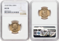 Republic gold Libra 1918 AU58 NGC, Lima mint, KM207, Fr-73. HID09801242017 © 2023 Heritage Auctions | All Rights Reserved