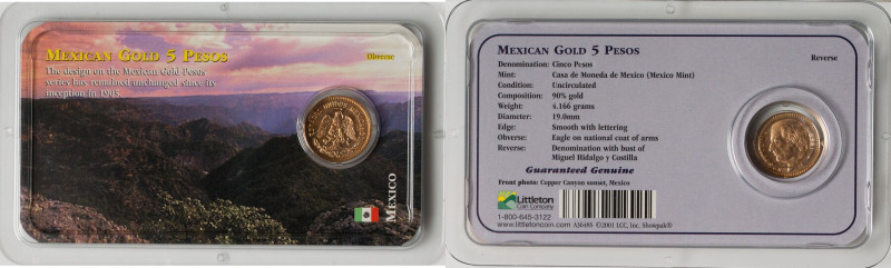 4-Piece Lot of Uncertified Assorted gold Issues, 1) Mexico: Estados Unidos 5 Pes...