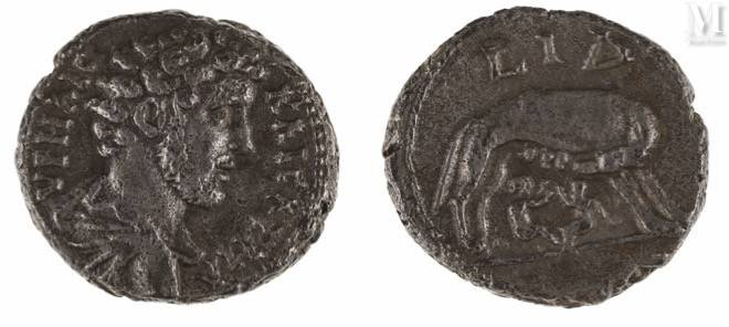 Rome - Marc Aurèle (139-180)

Tétradrachme 
A : Buste à droite de Marc Aurèle...