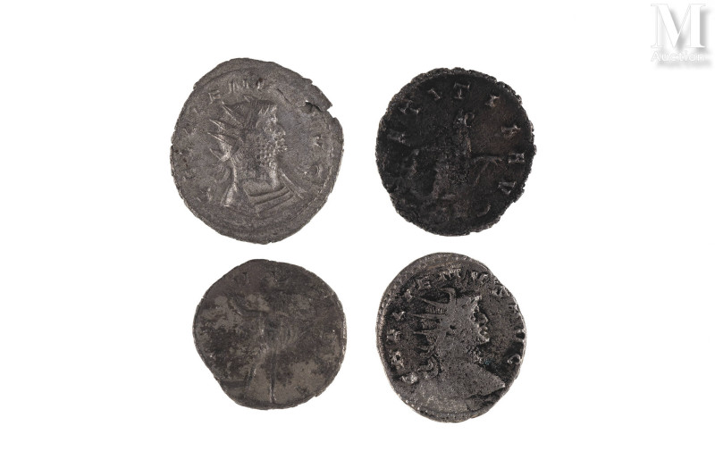 Rome - Gallien (253-268)

Lot de quatre Antoniniens 
A : Buste radié de Galli...