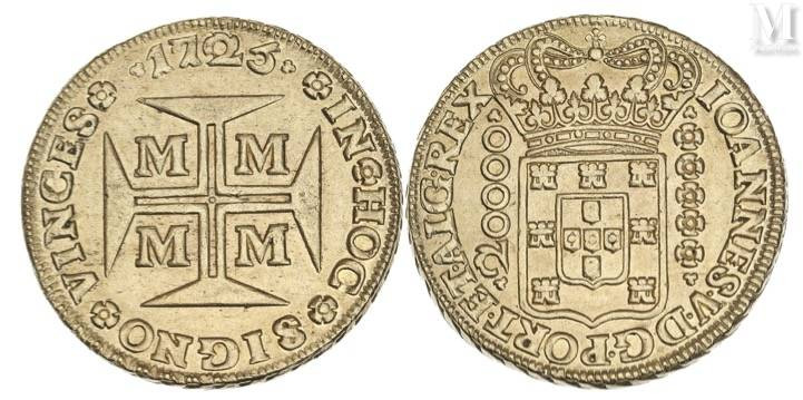 Brésil - Joao V (1724-1727)

20 000 Reis 1727
A : Croix
R : Armoiries du Por...