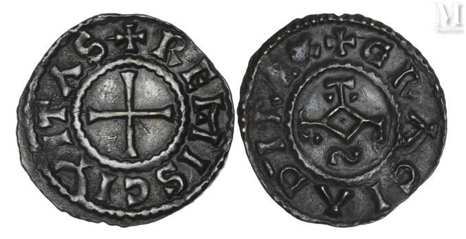 France - Charles II (840-877)

Denier de Reims
A : Croix
R : Monogramme
Eta...