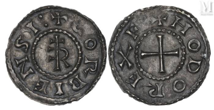 France - Eudes (887-898)

Denier de Corbie
A : Croix
R : Monogramme
Etat : ...