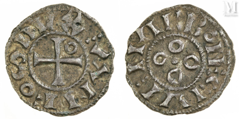 Narbonne - Alphonse Jourdain (1134-1148)

Denier 
A : Croix cantonnée d'un an...