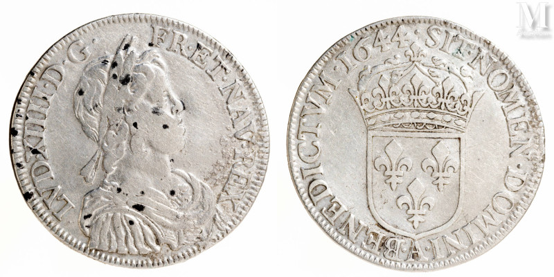 France - Louis XIV (1643-1715)

Demi-Ecu à la mèche courte 1644 A (Paris) 
A ...