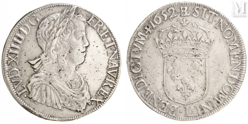 France - Louis XIV (1643-1715)

Ecu à la mèche longue 1652 L (Bayonne) 
A : B...