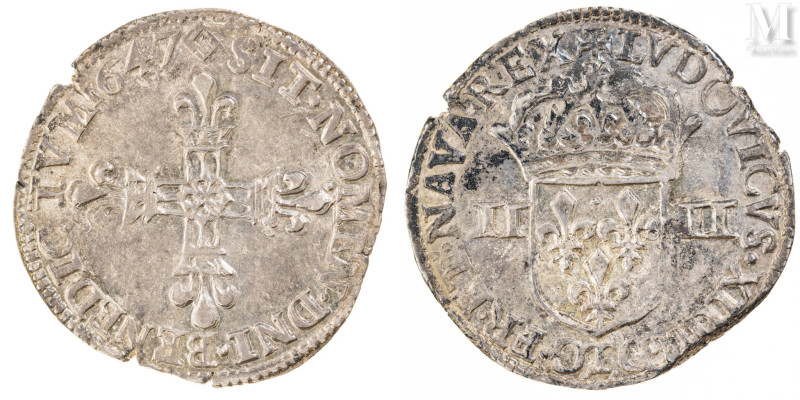 France - Louis XIV (1643-1715)

Quart d'Ecu 1647
A : Ecu de France couronné
...