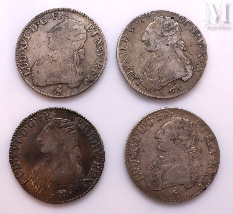 France - Louis XVI (1774-1791)

Lot de quatre Ecus (1784 A, 1777 L, 1782 A, 17...