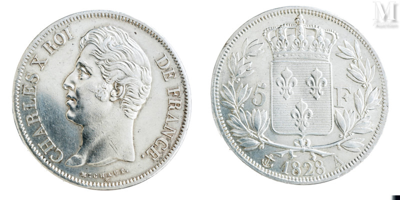 France - Charles X (1824-1830)

5 Francs 1828 A (Paris)
A : Tête nue à gauche...