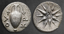 Lokris. Locri Opuntii (Epicnemidii) circa 340-330 BC. Obol AR
