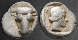 Phokis. Federal Coinage circa 449-447 BC. Triobol or Hemidrachm  AR