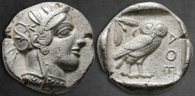 Attica. Athens circa 454-404 BC. Tetradrachm AR