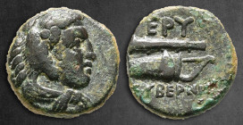Ionia. Erythrai  circa 400-300 BC. ΚΥΒΕΡΝΗΣ (Kybernis), magistrate. Bronze Æ
