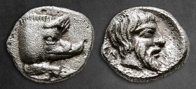 Caria. Euromos  circa 400-350 BC. Hemiobol AR