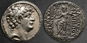 Seleukid Kingdom. Uncertain mint, possibly Tarsos. Philip I Philadelphos 95-75 BC. Tetradrachm AR