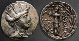 Phoenicia. Arados circa 97-96 BC. Dated CY 163. Tetradrachm AR