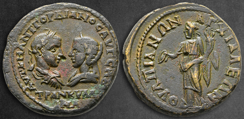 Thrace. Anchialos. Gordian III with Tranquillina AD 238-244. 
Bronze Æ

29 mm...