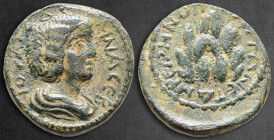 Cilicia. Eirenopolis - Neronias. Julia Domna. Augusta AD 193-217. Dated CY 144 = 194/5 AD. Bronze Æ