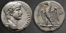 Seleucis and Pieria. Antioch. Nero AD 54-68. Dated RY6 and year 108 of the Caesarean Era = 59/60 AD. Tetradrachm AR