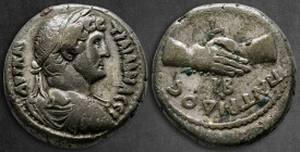 Egypt. Alexandria. Hadrian AD 117-138. Dated RY 12 = AD 127/8. Billon-Tetradrachm