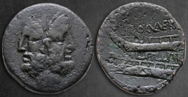 Gargilius, Ogulnius and Vergilius 86 BC. Rome. As Æ
