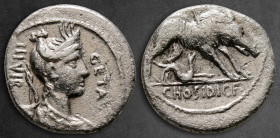 C. Hosidius C. f. Geta 68 BC. Rome. Denarius AR
