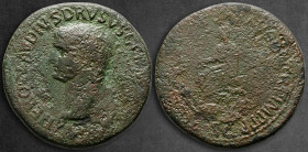 Nero Claudius Drusus 9 BC. Rome. Sestertius Æ
