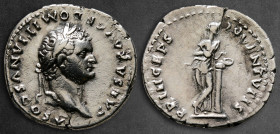 Domitian as Caesar AD 69-81. Rome. Denarius AR