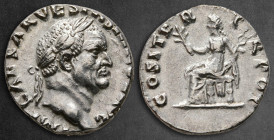 Vespasian AD 69-79. Rome. Denarius AR