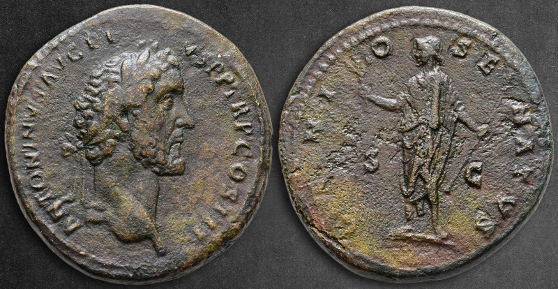 Antoninus Pius AD 138-161. Rome
Sestertius Æ

35 mm, 26,93 g

ANTONINVS AVG...