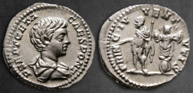 Geta, as Caesar AD 198-209. Rome. Denarius AR
