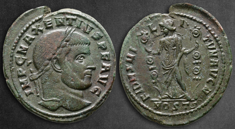Maxentius AD 306-312. Ostia
Follis Æ

26 mm, 6,76 g

 IMP C MAXENTIVS P F A...