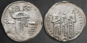 Andronicus II Palaeologus, with Michael IX AD 1282-1328. Constantinople. Basilikon AR