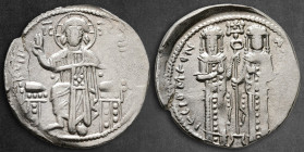 Andronicus II Palaeologus, with Michael IX AD 1282-1328. Constantinople. Basilikon AR