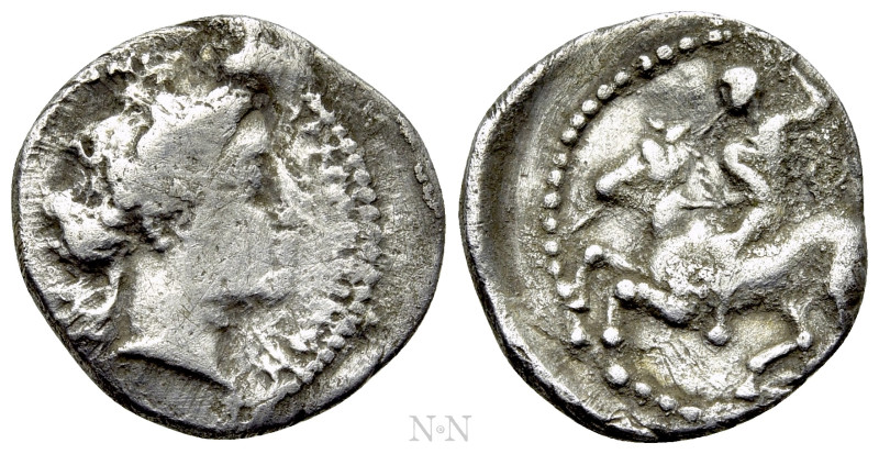 SICILY. Morgantina. Litra (Circa 339/8-317 BC). 

Obv: MOPΓΑΝΤΙΝΩΝ. 
Laureate...