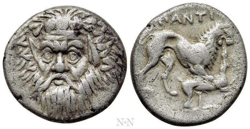 CIMMERIAN BOSPOROS. Pantikapaion. Hemidrachm (Circa 370-355 BC). 

Obv: Bearde...