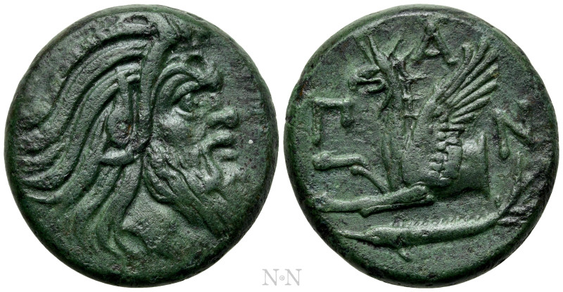 CIMMERIAN BOSPOROS. Pantikapaion. Ae (Circa 310-304/3 BC). 

Obv: Bearded head...