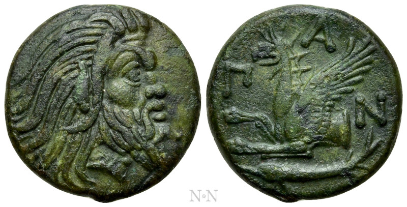 CIMMERIAN BOSPOROS. Pantikapaion. Ae (Circa 310-304/3 BC). 

Obv: Bearded head...