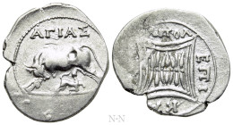 ILLYRIA. Apollonia. Drachm (Circa 229-100 BC). Agias and Epikados, magistrate