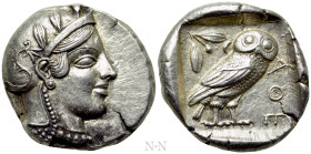 ATTICA. Athens. Tetradrachm (Circa 460-454 BC). Late transitional issue