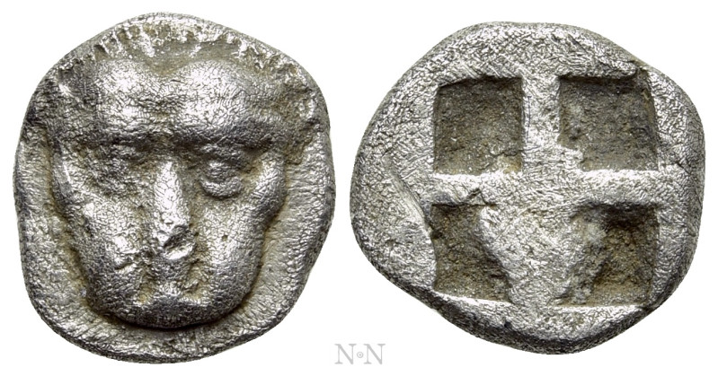 WESTERN ASIA MINOR. Uncertain. Obol (Circa 5th century BC). 

Obv: Facing head...