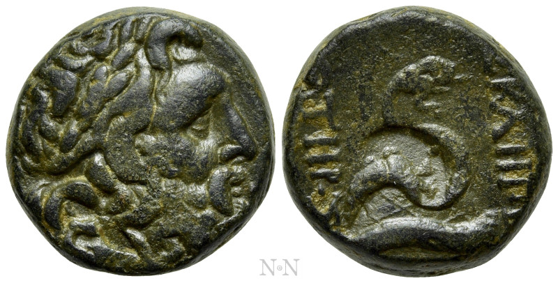 MYSIA. Pergamon. Ae (Mid-late 2nd century BC). 

Obv: Laureate head of Asklepi...