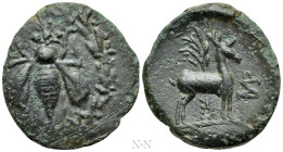 IONIA. Ephesos. Ae (Circa 2nd-1st centuries BC). Uncertain magistrate