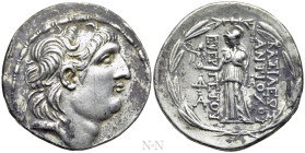 KINGS OF CAPPADOCIA. Ariarathes VI Epiphanes Philopator (Circa 127-118 BC). Tetradrachm. In the name and types of Antiochos VII