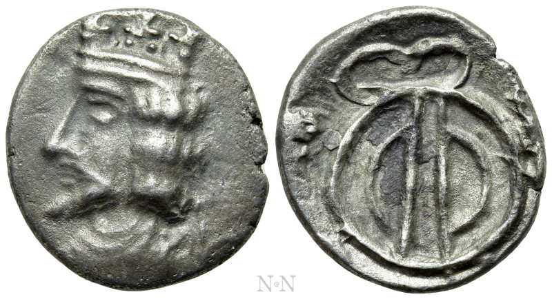 KINGS OF PERSIS. Uncertain king (1st century AD). Hemidrachm. 

Obv: Crowned b...