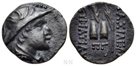 KINGS OF BAKTRIA. Greco-Baktrian Kingdom. Eukratides I Megas (Circa 170-145 BC). Obol. Baktra or an uncertain mint in the Paropamisadai or Gandhara