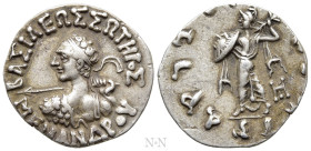 KINGS OF BAKTRIA. Menander I Soter (Circa 155-130 BC). Drachm